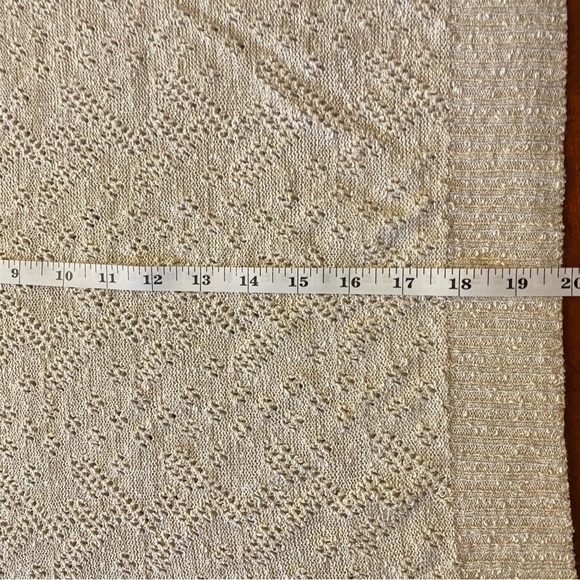 Vintage Crochet Sweater LARGE Oatmeal - Picture 5 of 6